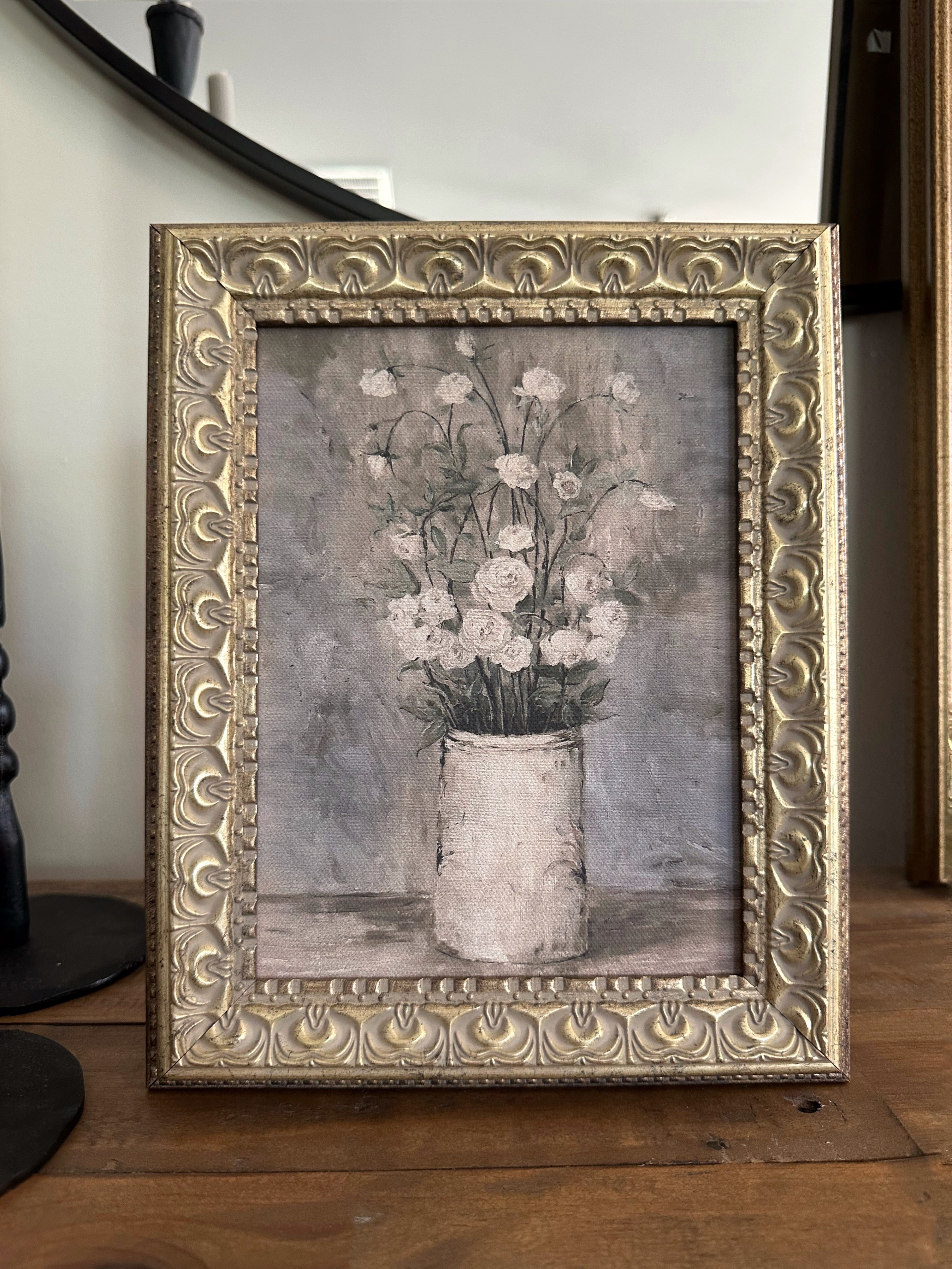 8 x 10 Framed Long Stem Roses Wall Art