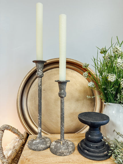 10 in. Hobnail Taper Candle 2-Piece set