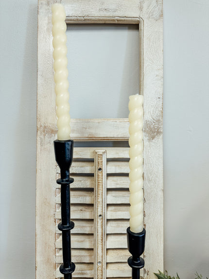 10 in. Twisted Taper Candle 2-Piece Set