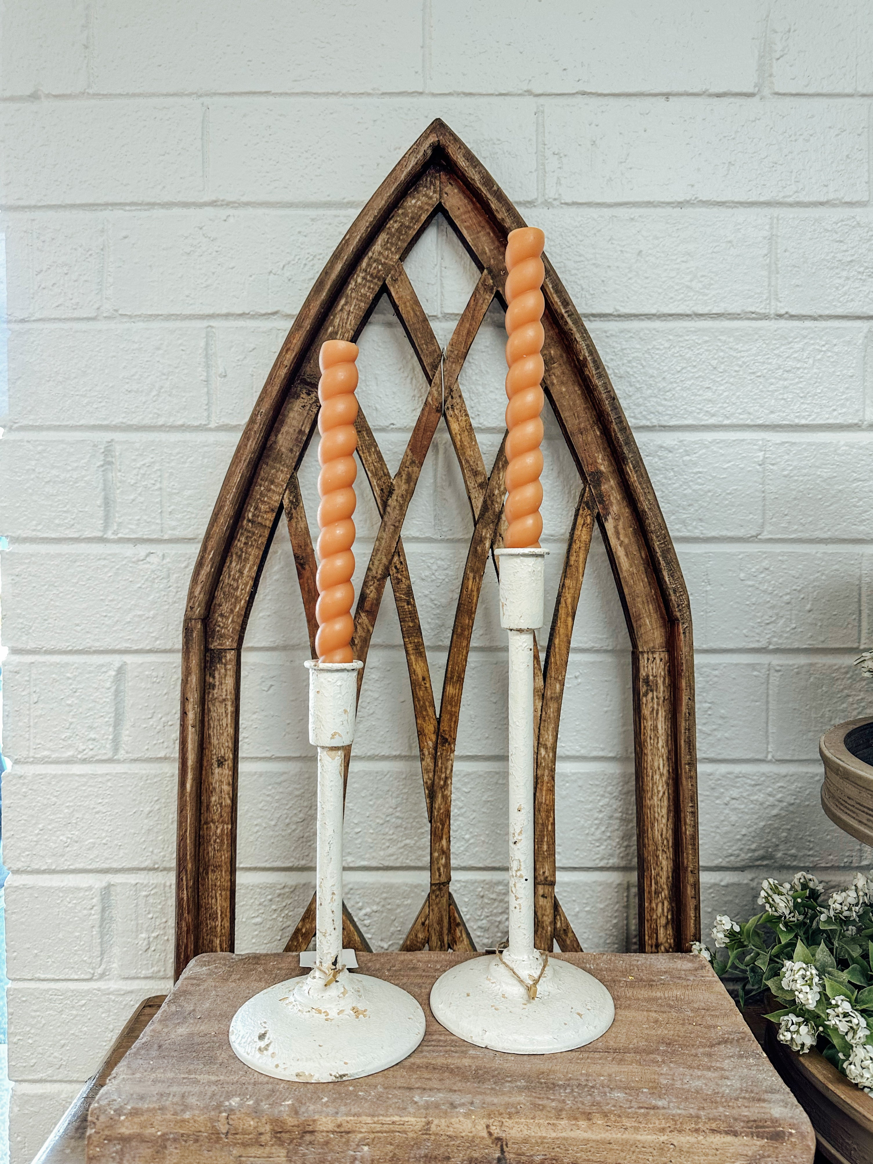10 in. Twisted Taper Candle 2-Piece Set