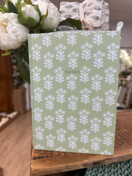 White Floral Notebook
