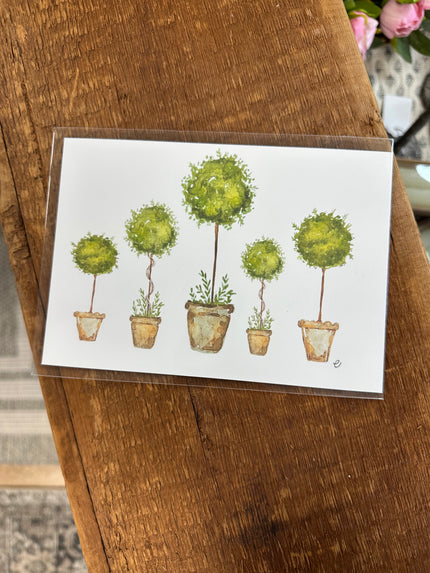 Topiary Set of 5 Art Print