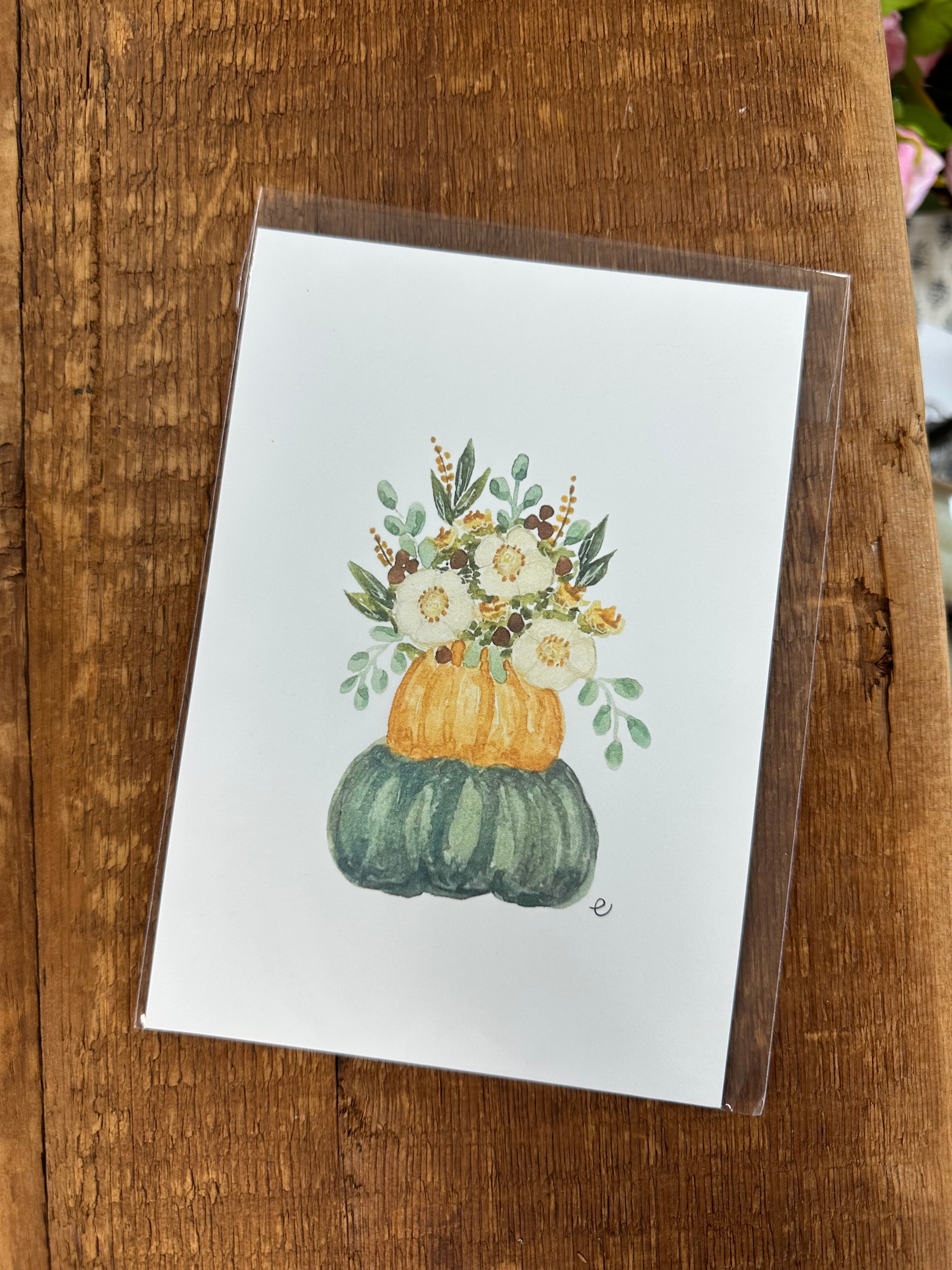 Pumpkin Floral Art Print