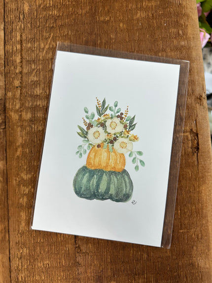 Pumpkin Floral Art Print