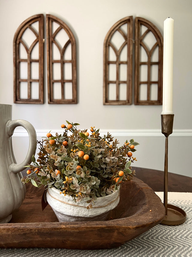 10 in. Foggy Morn Sphere Bush Orange 