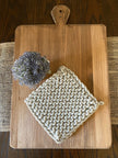 8 in. Square Crochet Potholder - Collection 12 Potholder WhiteSmoke 