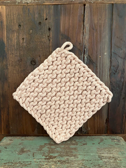 8 in. Square Crochet Potholder Potholder LavenderBlush 