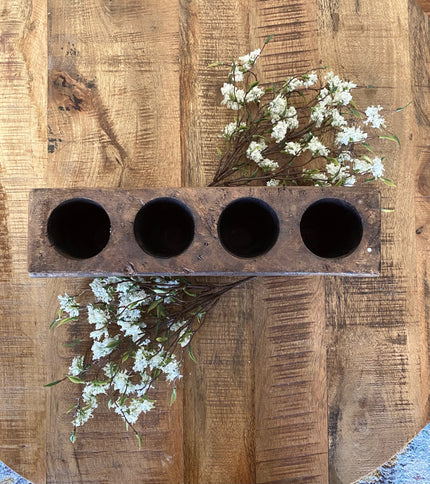Antique Farmhouse Wood Sugar Mold Bowl 