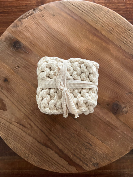 Crochet Coaster Set Coasters Cornsilk 