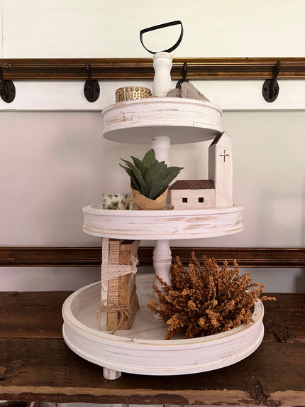Ezra Tiered Tray Tiered Tray White 
