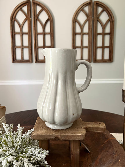 Fluted Stoneware Pitcher Pitcher 