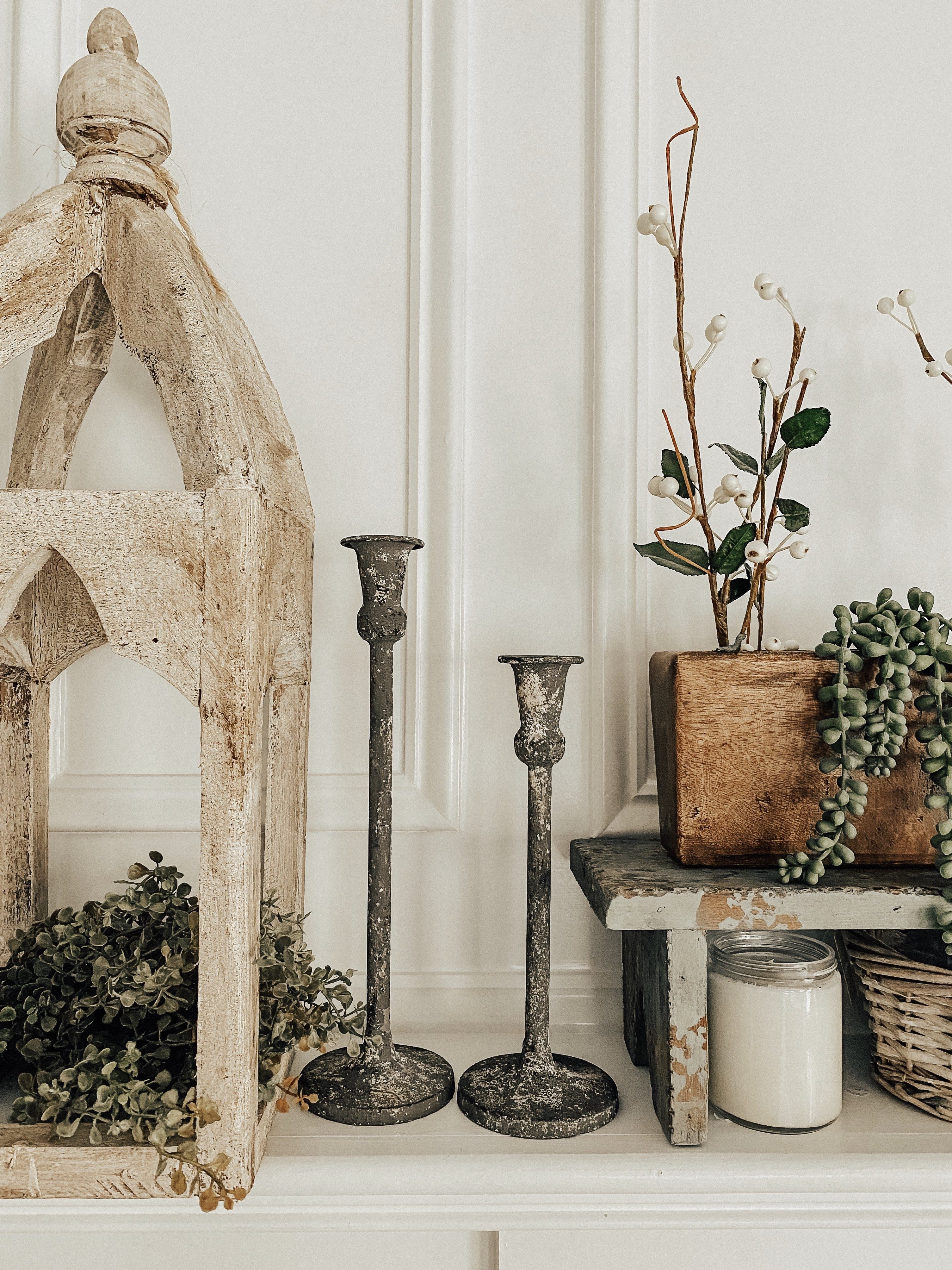 French Gray Maglia Candle Holder Candle Holder 