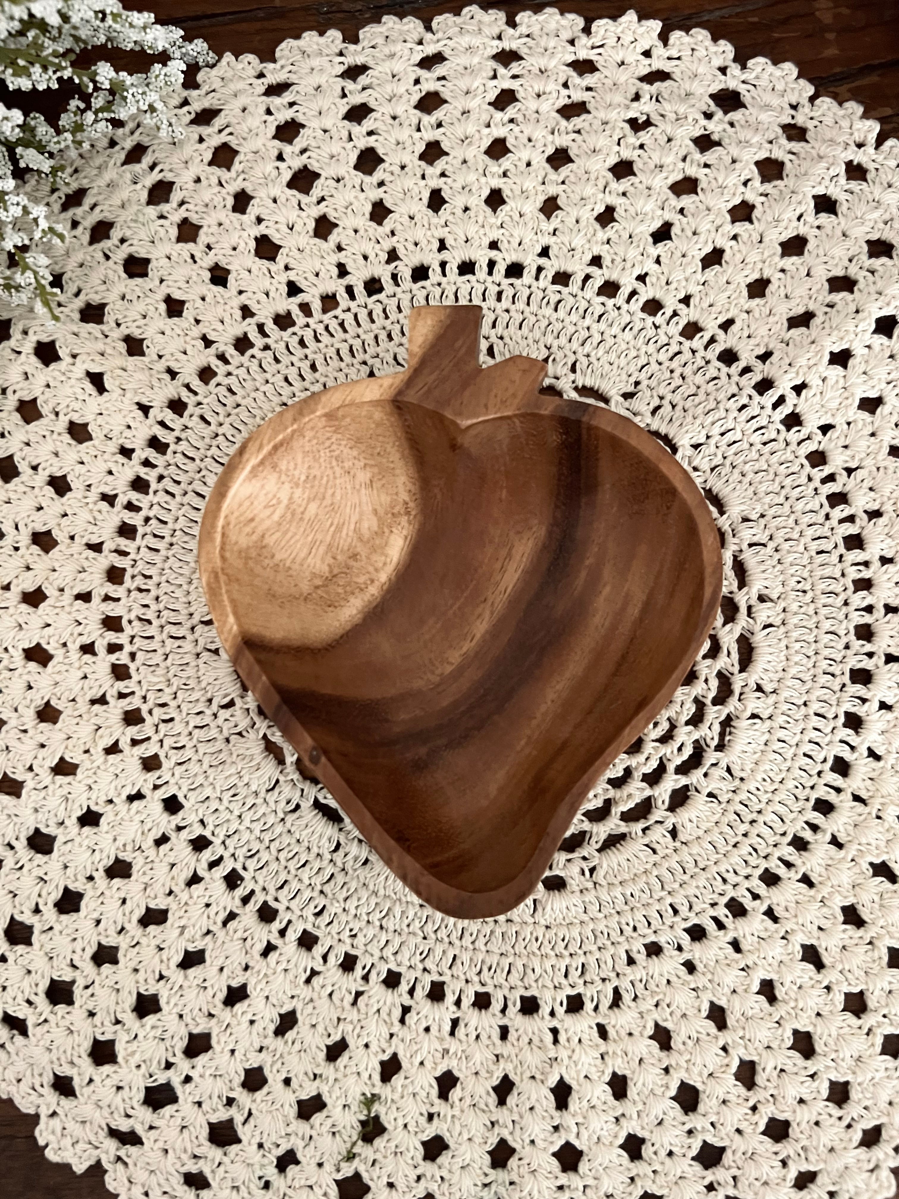Hand-Carved Acacia Wood Bowl Bowl 