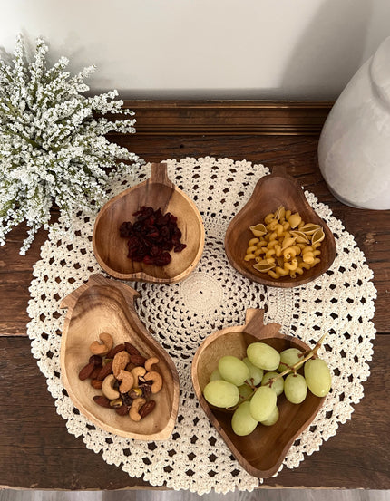 Hand-Carved Acacia Wood Bowl Bowl 