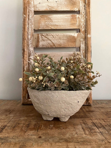 Hand-Painted Paper Mache Bowl Bowl 