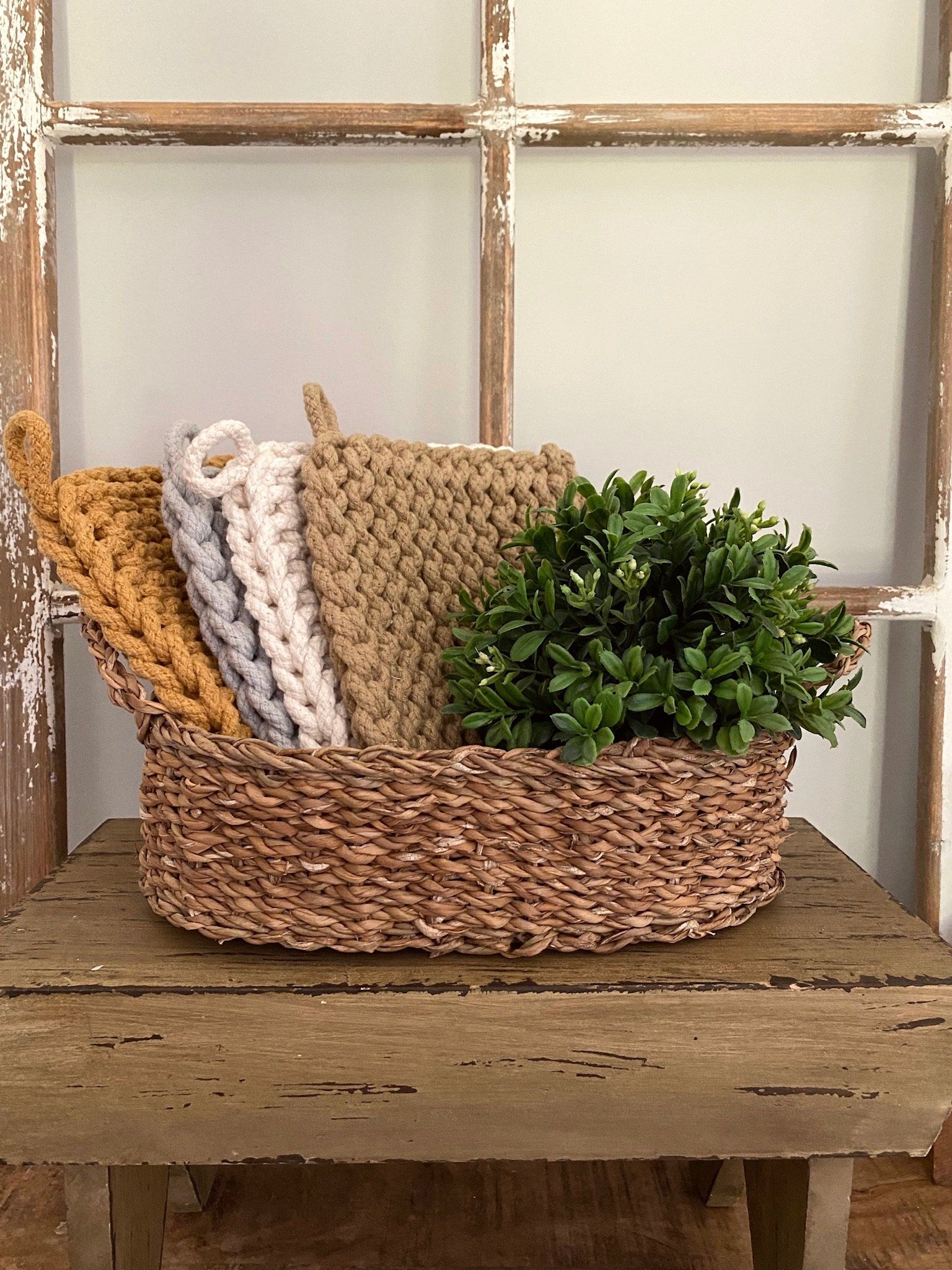 Natural Woven Seagrass Basket Set Basket 
