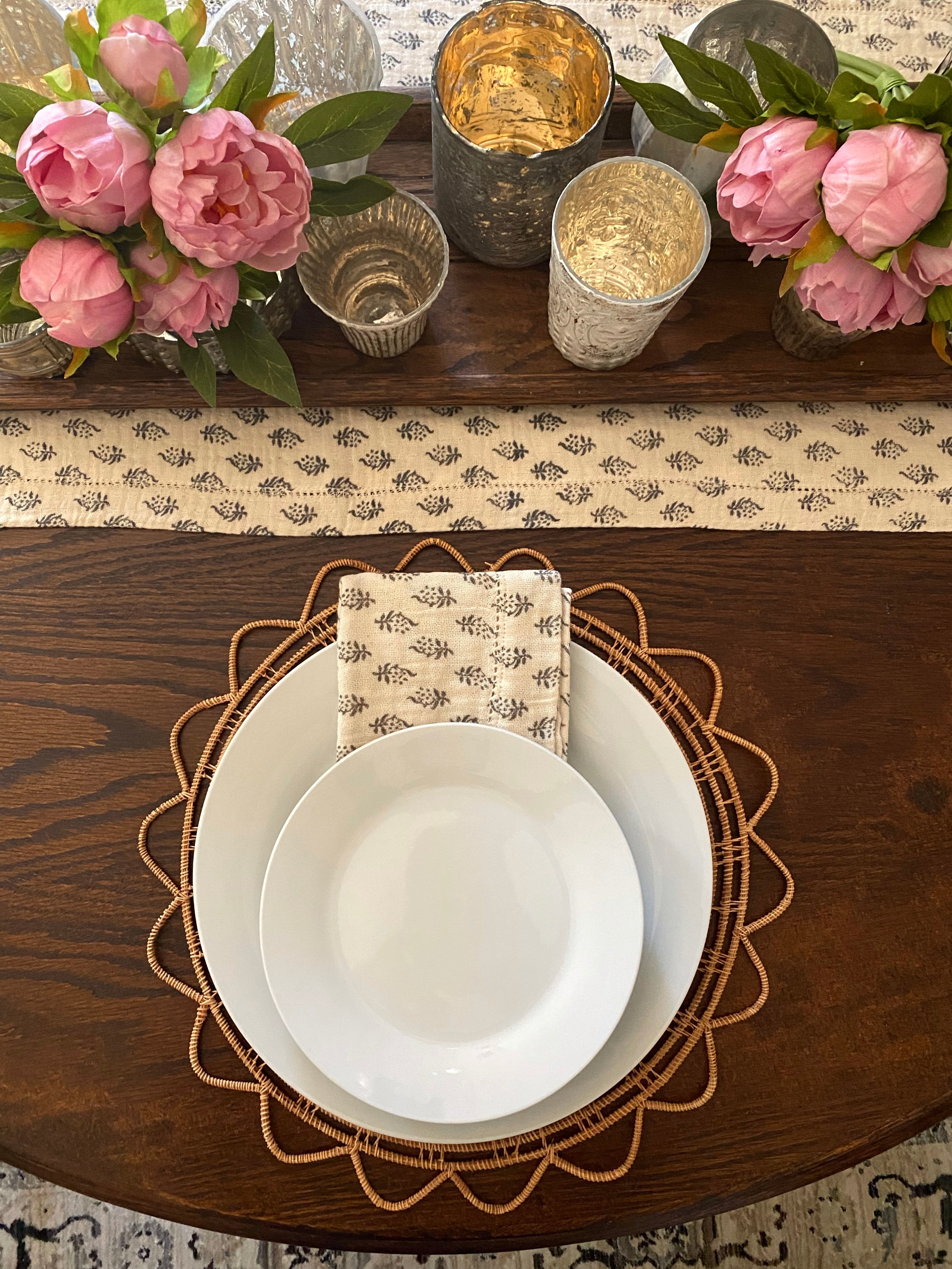 Printed Floral Table Runner Table Runners 