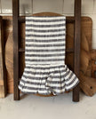 Ruffle Striped Tea Towel Set Kitchen Towel 