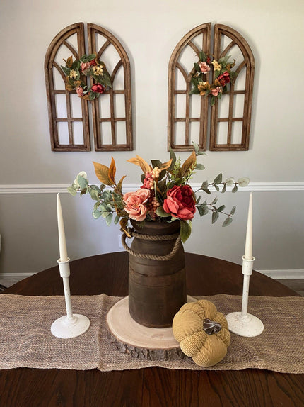 Rustic Decorative Wood Rope Vase Vase 