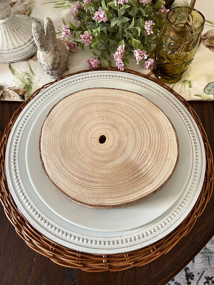 Small Paulowina Wood Slice Riser 